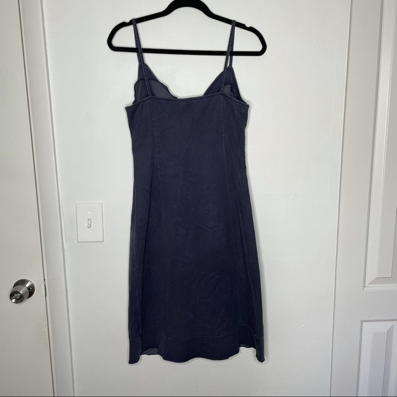 Escada Sport Faux Wrap A-Line Dress V-Neck Blue Size S - Picture 4 of 10